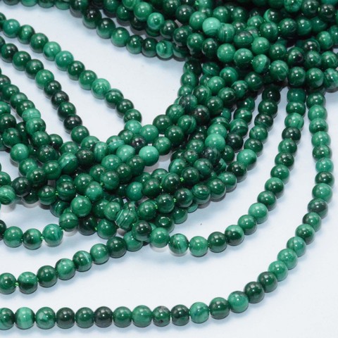 Natural Malachite Small Loose Round Beads 3mm ► Photo 1/3