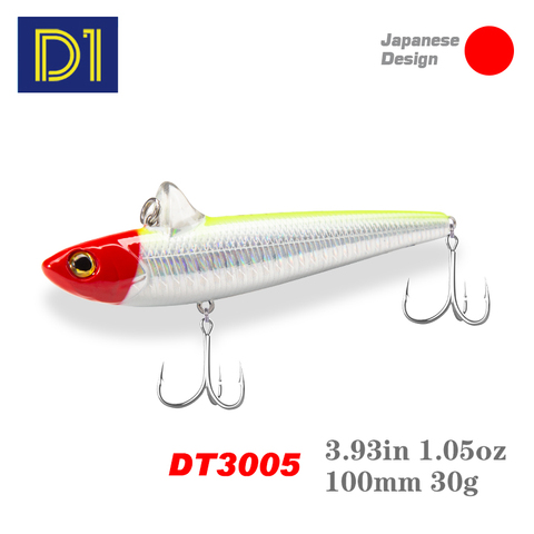 D1 VIB Fishing Lures Winter Vibration Sinking Rolling Hard Baits 100mm 30g Dorsal Fin Artificial VIB Swimbait Fishing Tackle ► Photo 1/6