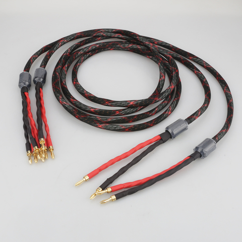 Audiocrast HI-End Western Electric Speaker Cable HIFI Audiophile Cable Banana To Banana Plug Biwire LoudSpeaker Wire Audio Line ► Photo 1/6
