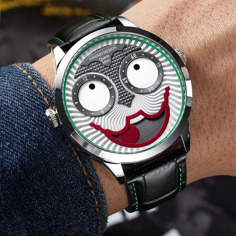 AIMIMO DESIGN Japan Movement Men`s Watch Big Dial Joker Quartz Watch 316L Steel Wrist Watches Funny Clock relogio masculino 3ATM ► Photo 1/6