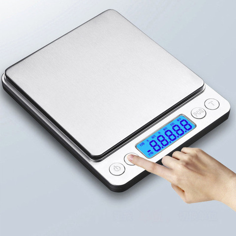 Portable Digital Scale Jewelry Kitchen Food Diet Post Room Office Balance Weight Scales 500/1000/2000/3000G Kitchen Accessories ► Photo 1/6