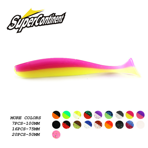 2022 Supercontinent shiner 50mm 75mm 100mm Fishing Lures soft Artificial Bait easy for hooking up big pike ► Photo 1/6