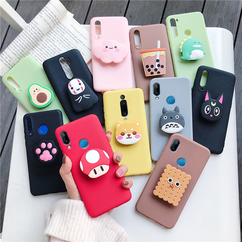 3D cute silicone cartoon phone holder case for xiaomi redmi note 7 5 6 pro k20 7a 4a 4x 5 plus 5a prime 6a go stand cover ► Photo 1/6