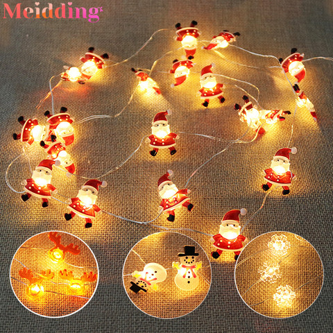 Christmas LED String Lights Santa Claus Snowflakes Snowman Xmas Tree Fairy Lights Garland Christmas Decorations for Home Navidad ► Photo 1/6