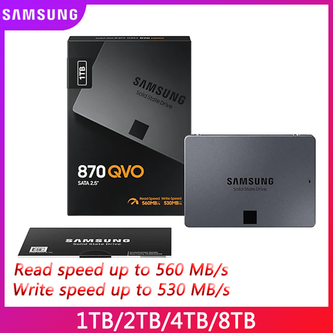 Nouveau Samsung 870 QVO SATA III 2.5 pouces SSD 1 to 2 to 4 to HDD MLC intégré SATA3 disque dur à semi-conducteurs ► Photo 1/6