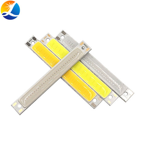 60x8mm 2V 3V LED Bulb COB Strip 3.7V Chip On Board 60MM Warm Cold White Blue Red Color 1W 3W LED Lighting for COB Work Lamps DIY ► Photo 1/6