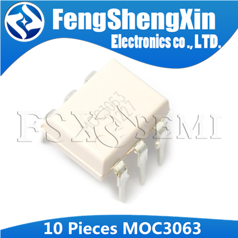 10pcs/lot MOC3063 MOC3063M DIP-6 Driver Output Optocoupler IC ► Photo 1/2
