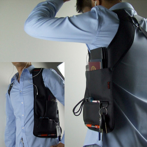 Thin Nylon Chest Bag for Men iPad Pocket Belt Man Black Tactical Sling Phone Bag Wallet Purses Holster Personal Men's Bags 2022 ► Photo 1/6