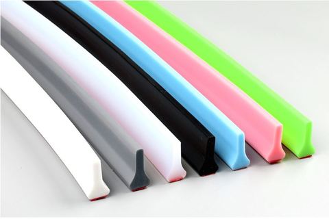 6 colors Shower Kitchen worktop Dam Water Stopper silicone Collapsible Shower Threshold Water Barrier for Bathroom Kitchen ► Photo 1/5
