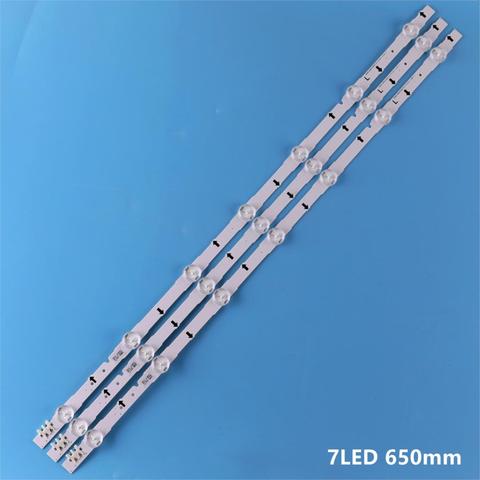 (New Kit)3pcs 7LED 65cm LED backlight strip for samsung UE32H4290AU 2014SVS32HD D4GE-320DC0-R3 BN96-35208A 30448A 30446A 30445A ► Photo 1/6