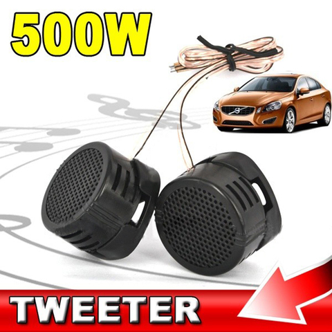 Promotion !! 1 Pair 500W Car Tweeter Speaker Dome Loudspeaker Built-in Crossover Speaker For Motocycle Car High Efficiency ► Photo 1/6