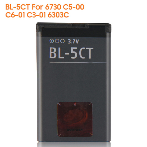 yelping BL-5CT Phone Battery For NOKIA 5220XM 6730 C5-00 C6-01 C3-01 6303C Authentic Phone Battery BL5CT 1050mAh ► Photo 1/6