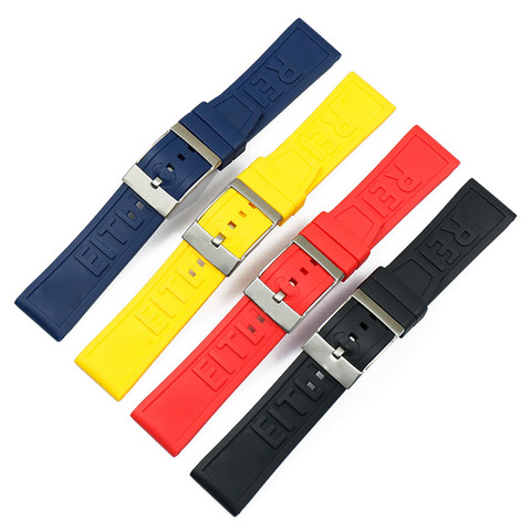 22mm24mm sports rubber strap men's watch accessories pin buckle for Breitling Avenger Blackbird Super Ocean wristband watch band ► Photo 1/1