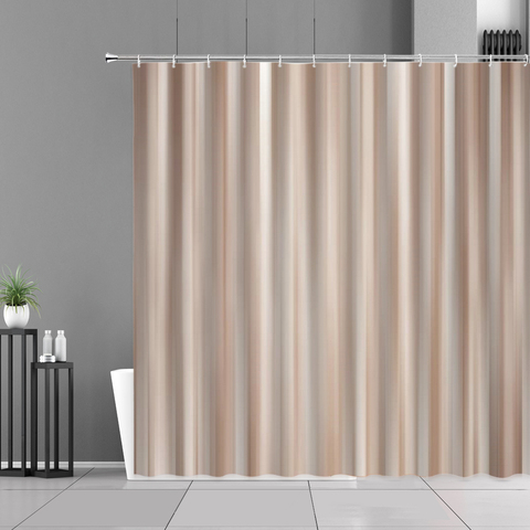 Pure Color Simple Shower Curtain Set Geometric Striped Bathroom Screen Background Bathtub Decoration Waterproof Polyester Fabric ► Photo 1/1