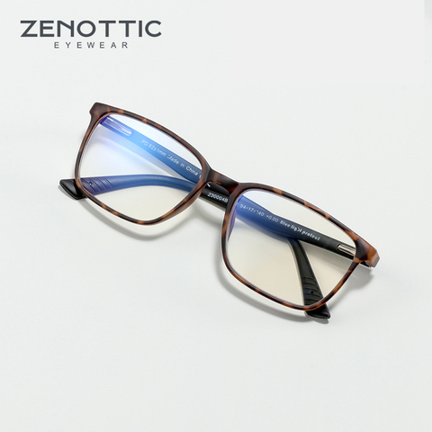ZENOTTIC Anti Blue Light Reading Glasses Frame Men Business Square Computer Gaming Eyeglasses Retro Presbyopic Eyewear Diopters ► Photo 1/6