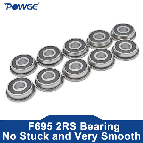 POWGE VORON F695-2RS Bearing 5*13*4 mm ABEC-7 Flanged Miniature F695 RS Ball Bearings F695RS For  Mobius 3.1 Voron 0/2.4 Printer ► Photo 1/6