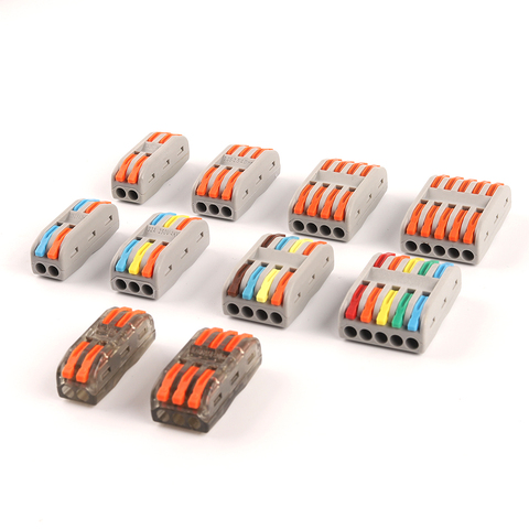 1/5/10/30/50/100Pcs PCT Compact Wire Wiring Connector SPL-2/3/4/5 Universal Conductor Terminal Block Threader Splitter ► Photo 1/6