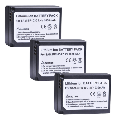 BP-1030 BP1030 BP1130 BP-1130 ED-BP1030 Rechargeable Battery For Samsung NX200 NX210 NX1000 NX1100 NX2000 NX-300M L10 Camera ► Photo 1/6