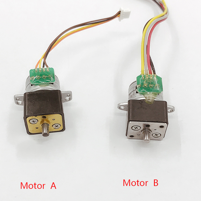 DC5V 2-Phase 4-Wire 15MM Full Metal Gearbox Gear Stepper Motor 18 Deg Long Shaft 