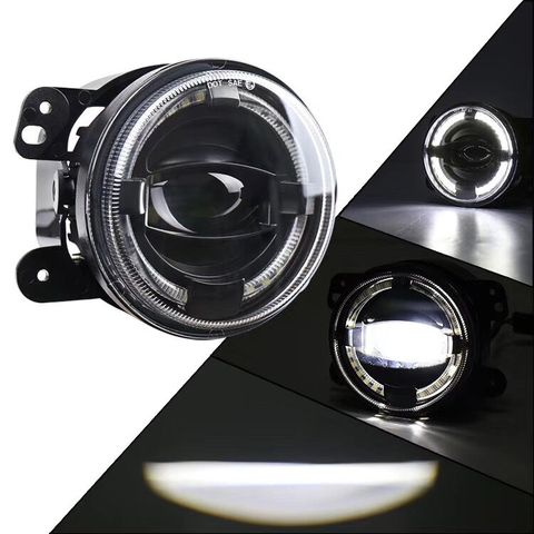 4Inch 30W LED Headlight Fog Light DRL Light For JEEP TJ LJ JK JKU Rubicon Sahara Dodge Chrysler Front Bumper Off Road Lights ► Photo 1/6