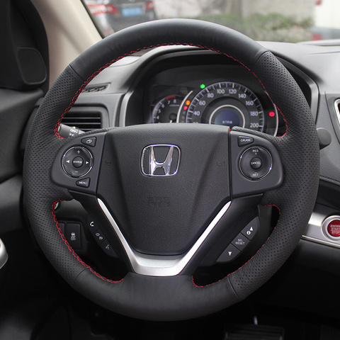 Artificial Leather Car Steering Wheel Cover For Honda CR-V CRV 2012 2013 2014 2015 2016 ► Photo 1/3