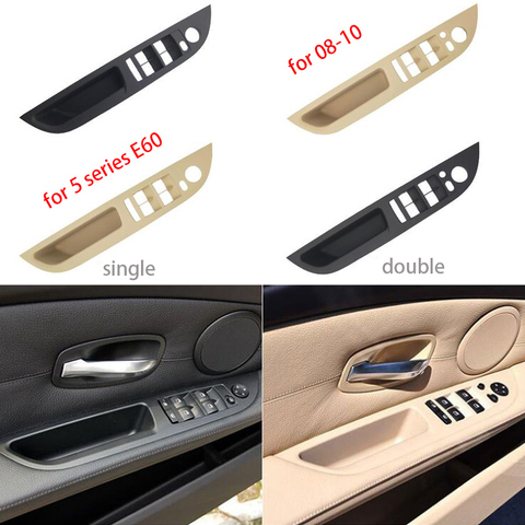 Beige Black left Right Car Interior Handle Inner Door Armrest Panel Pull Trim Cover For BMW 5 series E60 ► Photo 1/3