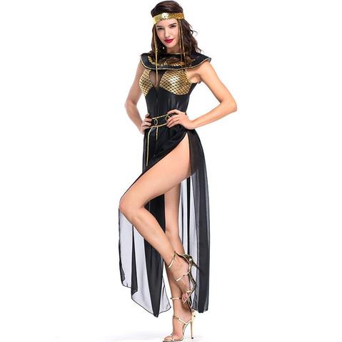 2022 Deluxe Cleopatra Costume Sexy Women Ancient Egyptian Pharaoh Clothing Adult Halloween Party Cosplay Egypt Queen Long Dress ► Photo 1/1