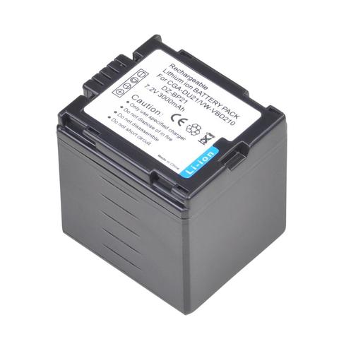 3000mAh 1PCS CGA-DU21 Battery for PANASONIC CGR-DU06 DU07 DU14 NV-GS10 CGA-DU12 GS100K GS17E VW-VBD210 DZ-BP21 ► Photo 1/6