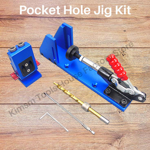 Upgrade XK-2 Pocket Hole Jig Kit For Woodworking With 9.55mm Drill Bit Screwdriver Allen Wrench Dual-purpose Oblique Hole Punch ► Photo 1/6