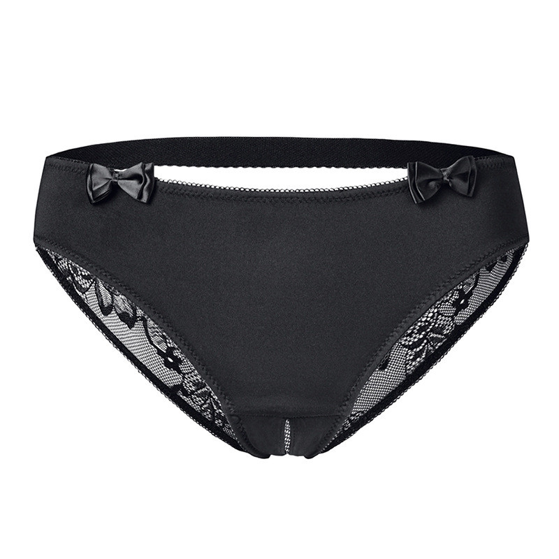 Women Sexy Lingerie Erotic Panties Open Crotch Porn Floral Lace Underwear Crotchless Briefs 9683