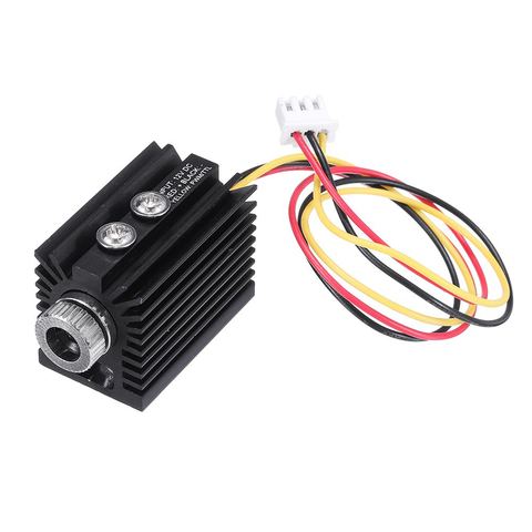 100/180/300mW 405nm Blue Violet Dot Laser Module Variable Focus TTL/PWM Modulation w/ Heat Sink 2.54-3P for DIY Laser Engraver ► Photo 1/6