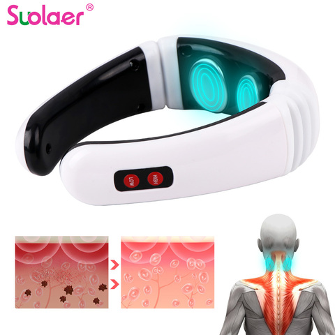 Electric Neck Massager & Pulse Back 6 Modes Power Control Far Infrared Heating Pain Relief Tool Health Care Relaxation Machine ► Photo 1/6