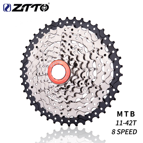 ZTTO Bicycle 8 Speed 11-42T Cassette Mountain Bike 8speed Steel 8s MTB 8v Freewheel Bicycle Parts For M410 M360 M310 ► Photo 1/6