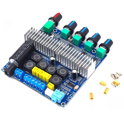 2*50W+100W TPA3116 Bluetooth 5.0 HIFI Power Subwoofer Amplifier Board 2.1 Channel TPA3116D2  Audio Stereo equalizer Amp ► Photo 1/6