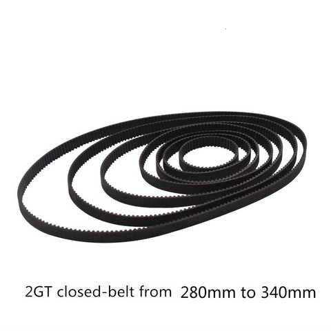 GKTOOLS C-8 3D Printer GT2 6mm Loop Rubber 2GT Closed Timing Belt  280 284 288 294 300 302 308 320 330 336 340mm Length ► Photo 1/3