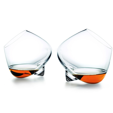 Hot Normann Rotate Whiskey Rocking Crystal Glass Liquor Wine Cup Cognac Brandy Snifter Tumbler Cone Foot Whisky der Whiskybecher ► Photo 1/6