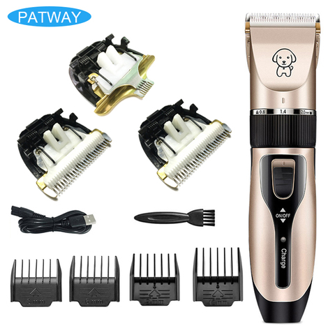 Electric Pet Hair Trimmer Shaver Rechargeable Pet Dog Cat Low-Noise Hair Clipper Grooming Shaver Cut Machine Set Pet Clipper ► Photo 1/6