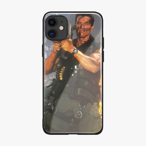 Buy Online Arnold Schwarzenegger Movie Commando 1985 Poster Camera Cannon Glass Case For Apple Iphone 12 Mini 11 Pro Max 12 Pro Max I12 Alitools