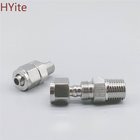 Fast twist lock nut 4mm-16mm OD Tube Stainless Steel SS 304 Pipe Fittings Connector 1/8