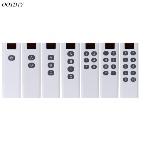 1pc Universal Wireless Learning Code Digital Remote Controller Transmitter 1/2/3/4/6/8/10 Channels Buttons Keypad AK-7010TX ► Photo 1/6