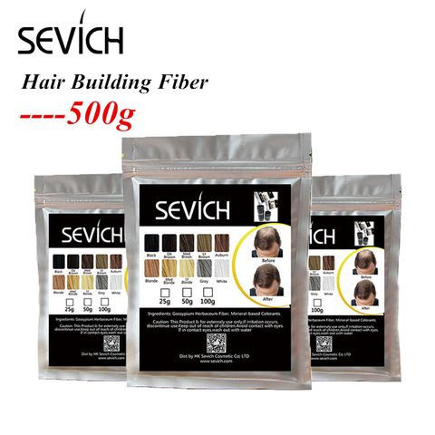 Sevich 500g Hair Building Fiber Refill Hair Thinning Thickening Hair Growth Fiber Keratin Fiber For Hair Anti Hair Loss Product ► Photo 1/6