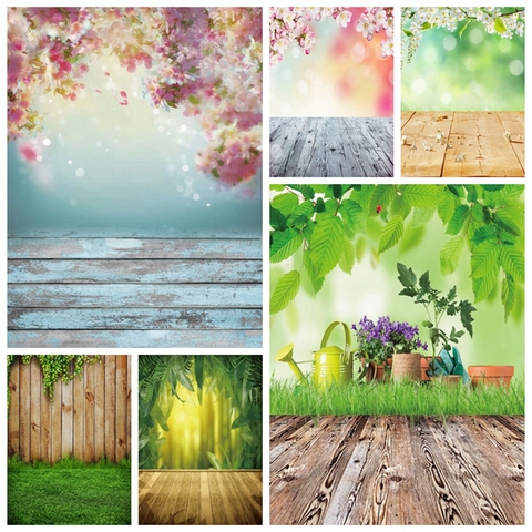 Autumn Farm Flower Vintage Wood Board Floor Newborn Baby Backdrop Photography Background For Photo Studio Vinyl Photophone Props ► Photo 1/6