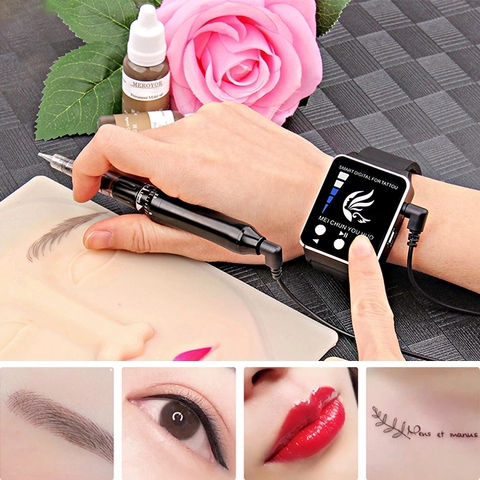 New Professional Digital Tattoo Machine kit Permanent Makeup machine Eyebrow Lip Pen Rotary Tattoo Gun 1P 0.18mm micro needle ► Photo 1/6