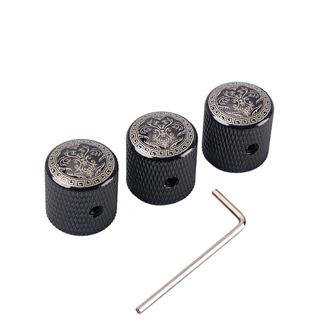 Metal Electric Guitar Knobs Bass  Durable Metal Volume Tone Cap Dome Knobs Guitarra Cap Tone Control Knobs ► Photo 1/3