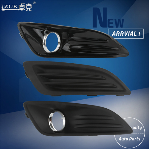 ZUK Car Styling Front Bumper Fog light Foglights Cover Fog Lamp Garnish Trim For Ford Fiesta 2013 2014 2015 3-Types For Choice ► Photo 1/6