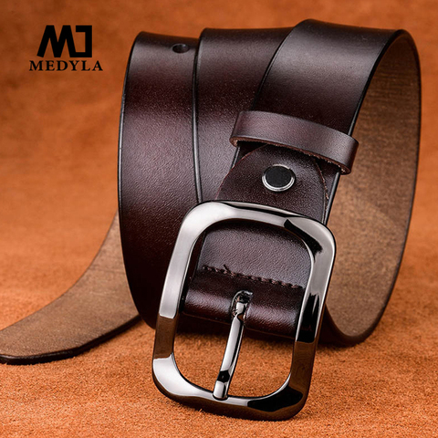 MEDYLA explosion models new ladies leather belt leather belt black buckle 3.2 cm retro casual wild women's belt ► Photo 1/6