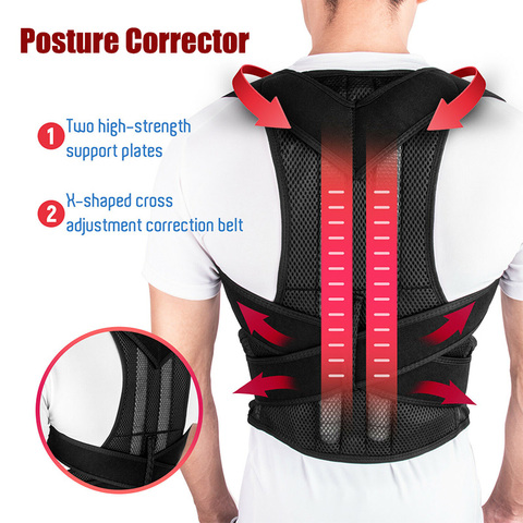 Adjustable Adult Corset Back Posture Corrector Therapy Shoulder Lumbar Brace Spine Support Belt Posture Correction For Men Women ► Photo 1/6