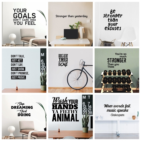 Modern Sentence Inspirational Wall Sticker For Bedroom Living Room Decoration Wall Art Decals Quote Wallpaper Stickers Murals ► Photo 1/6