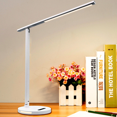 Folding LED Table Lamp Dimming Desk Lamp Eye-Protection Book Light Qi Wireless Charging for Mobile phone 3 Color Modes ► Photo 1/6