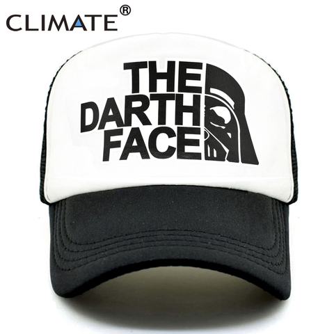CLIMATE Darth Trucker Cap Star Darth Funny Caps Men Darth Face Hat Baseball Cap Cool Summer Mesh Net Cap Hat for Men ► Photo 1/6